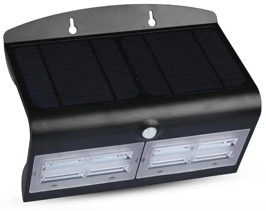 V-Tac LED Solárne nástenné svietidlo so senzorom LED/7W/3,7V 4000K IP65 čierna VT0776