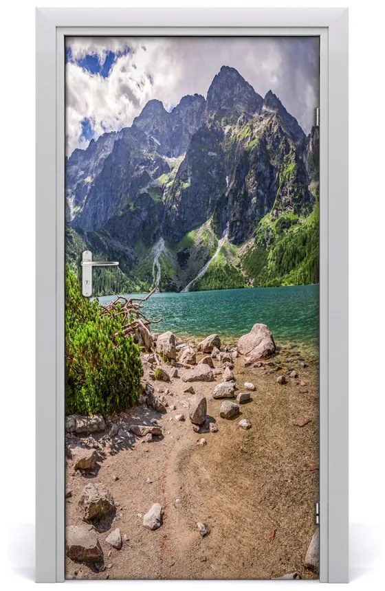 Fototapeta na dvere jazero v horách 85x205 cm