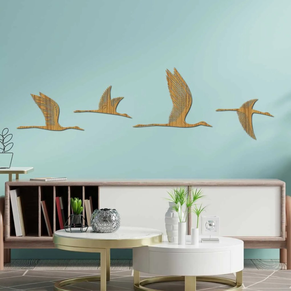 SENTOP | Moderné drevené vtáky na stenu - Elegantná dekorácia do interiéru| SENTOP HDF0525-MAPLE-S