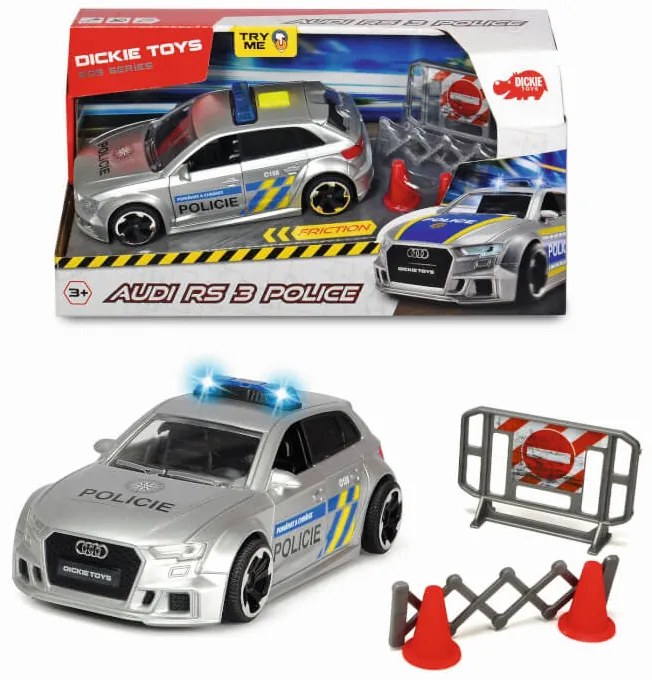 Audi RS3 polícia, česká verzia jazyka