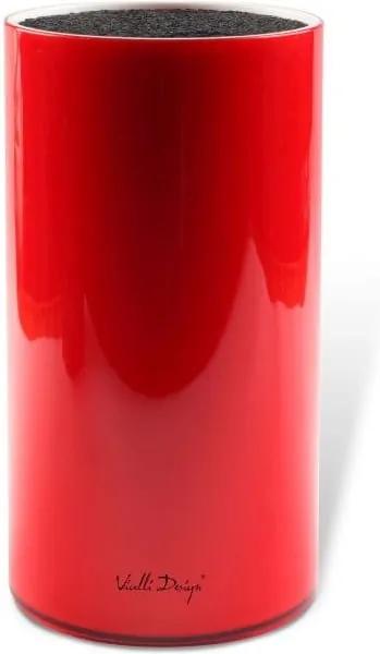 Červený blok na nože Vialli Design Universal | BIANO
