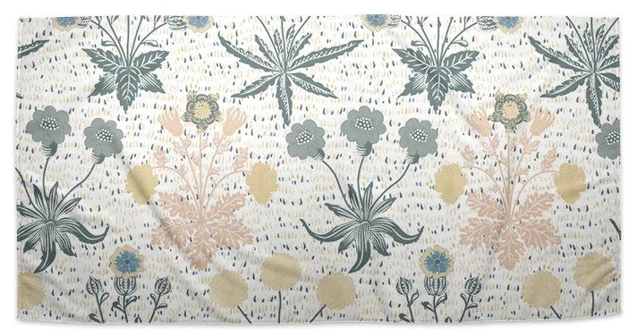 Sablio Uterák Sivé kvetiny - 70x140 cm