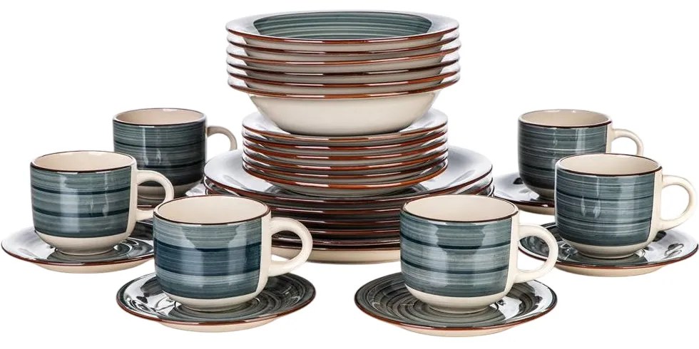 Banquet 30-dielna jedálenská súprava Spiral Blue