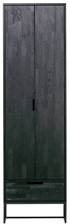 Čierna šatníková skriňa z jaseňového dreva 60x210 cm Silas – WOOOD