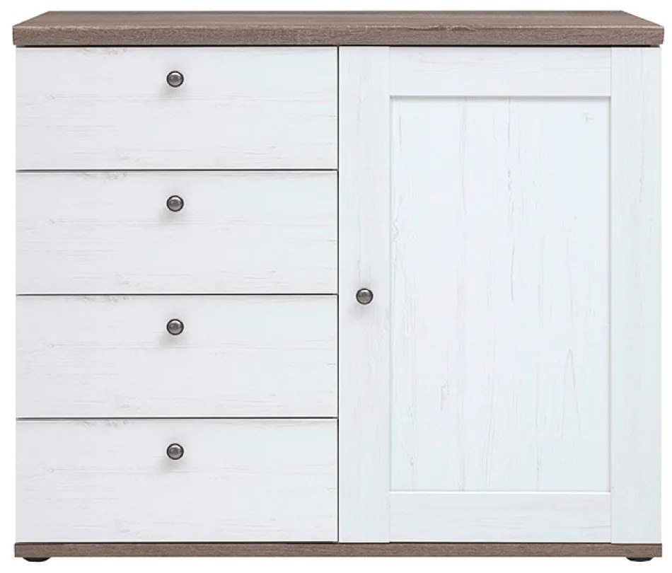 Komoda TEINA 4S1D, borovica canyon