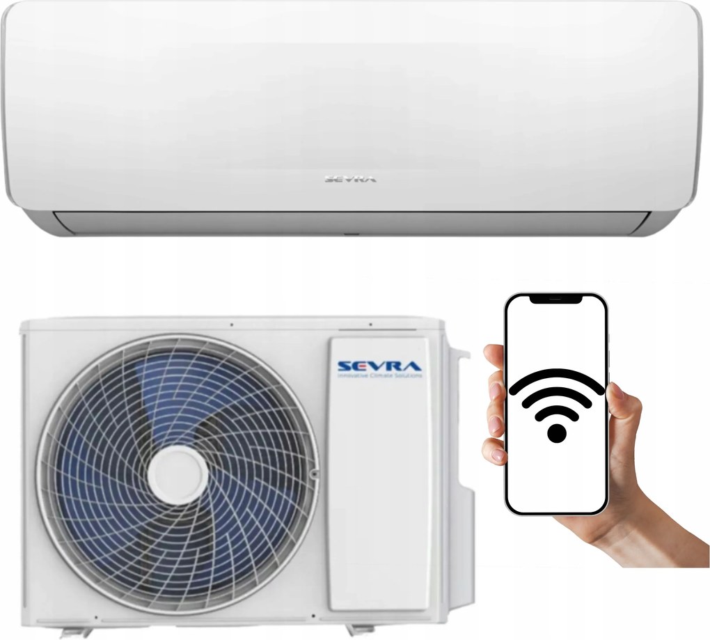 Nástenný klimatizátor Sevra Freedom 2,6 kW 30 m2 WiFi Efektívny Domáci Úsporný