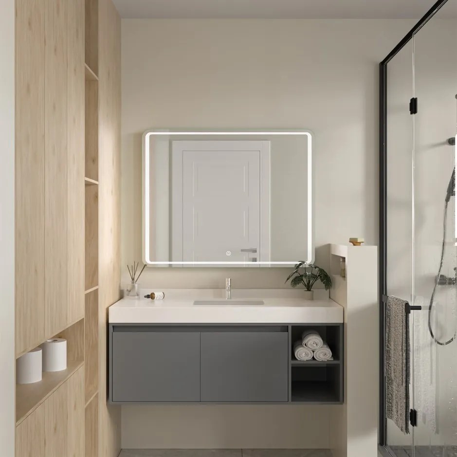 Erga Mia, LED zrkadlo 100x80cm, 2760 lm, 6500K, predné/zadné osvetlenie, ERG-V01-117-1080-00