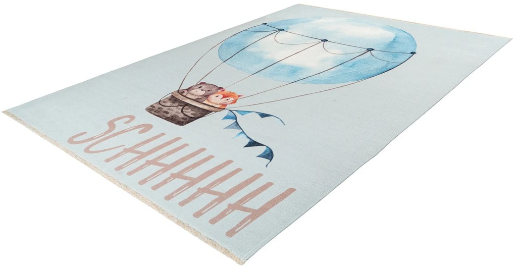 Kusový koberec My Greta 601 shhh, 115x170, modrá, detská izba, Obsession