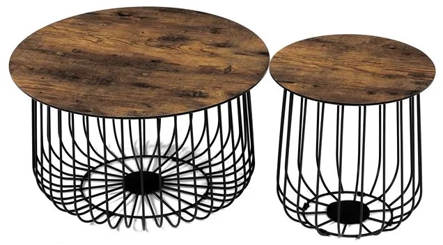BONTEC Konferenčný stolík 60x60cm, mdf, divoký dub, AF-3007 OAK Farba: Hnedá