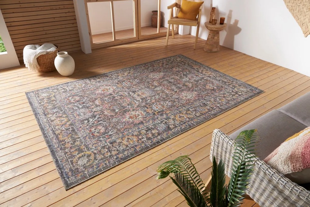 Hanse Home, Kusový koberec Cairo 105588 Port Said Cream Blue – na von aj na doma, 200x280, modrá, chodba / predsieň
