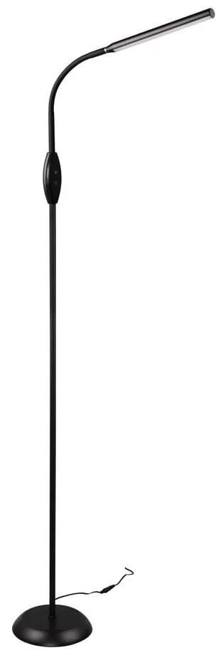 Čierna LED stojacia lampa (výška 145 cm) Toro – Trio
