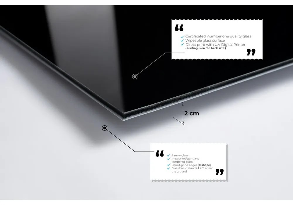 Sklenený obraz 100x70 cm Marble - Wallity