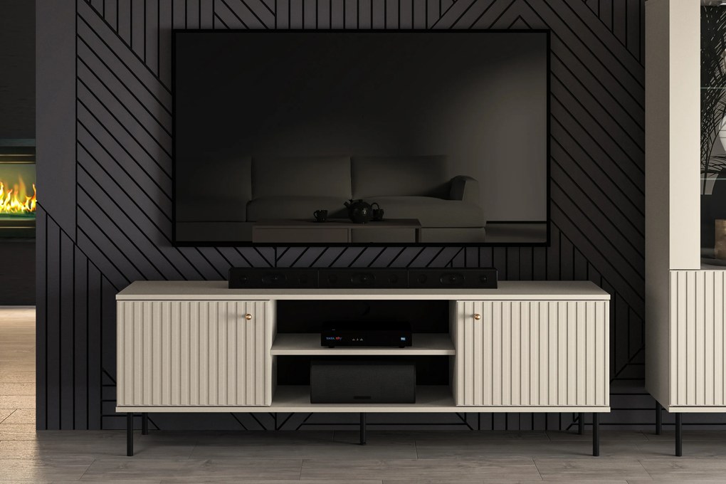 TV stolík Sophie 06 - kašmírová / čierna - 160 cm