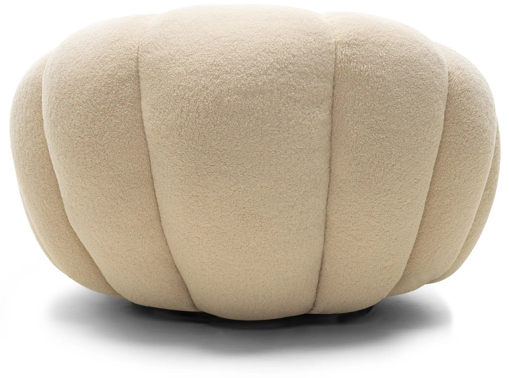 Designové relaxační křeslo VENEZIA 100 cm bouclé béžové