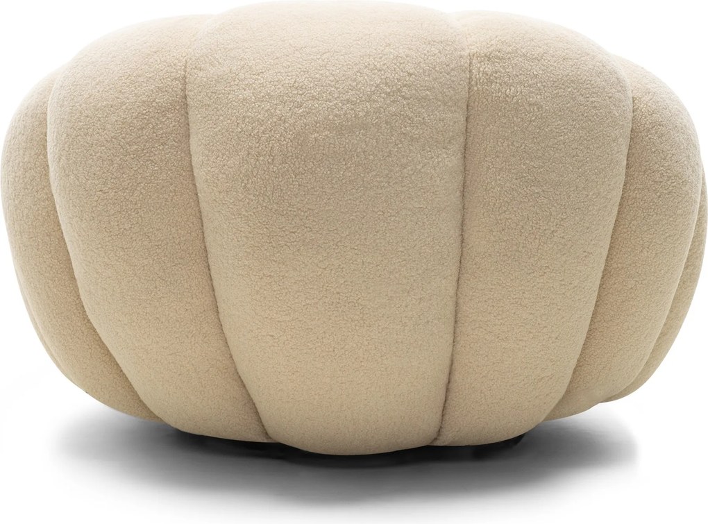 Dizajnové relaxačné kreslo VENEZIA 100 cm bouclé béžové