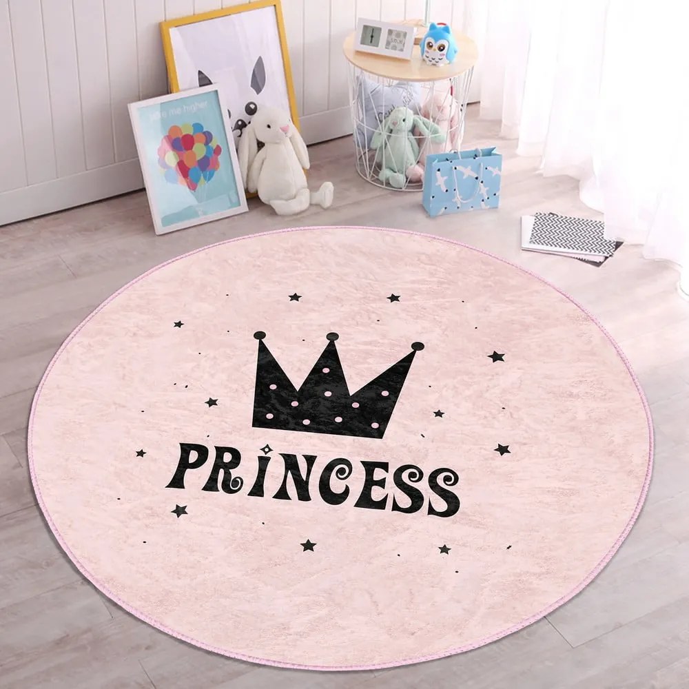 Ružový detský koberec ø 120 cm Comfort – Mila Home