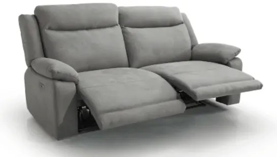 Kožená pohovka CONTINENTAL s elektrickou funkciou relax 3P, elektrické, zelená (green 321)