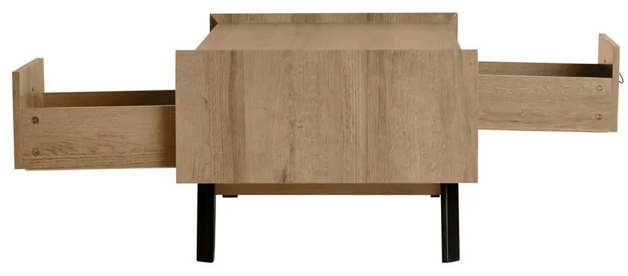 Konferenčný stolík v dekore dubového dreva s 2 zásuvkami Marckeric Ceilan