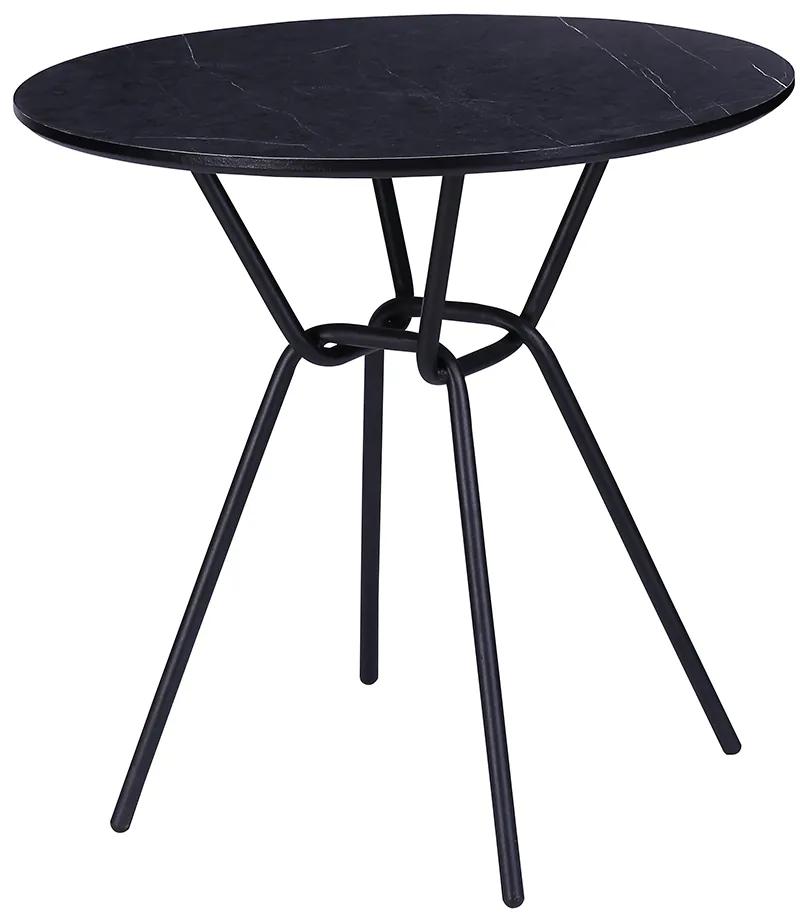 Jedálenský stôl, čierna, 80 cm, TEON