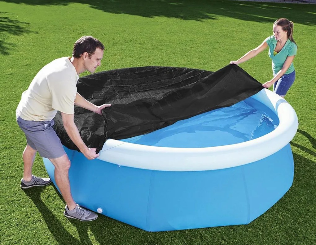 BESTWAY Krycia plachta pre bazén 244 cm, čierna 58032