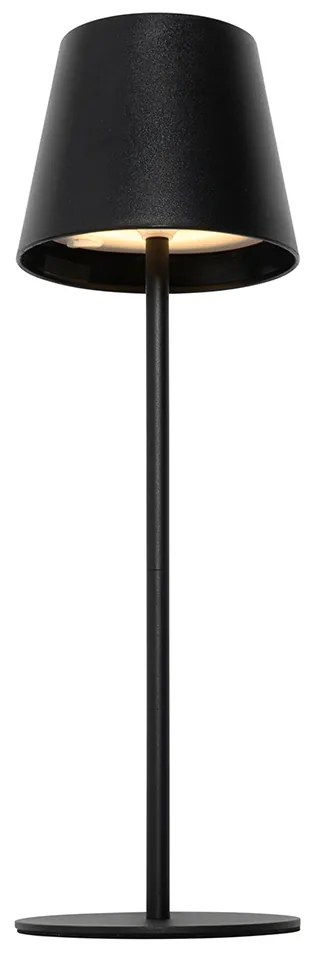 Sada 2 stolových lamp čiernych so stmievačom a nabíjateľných - Murdock