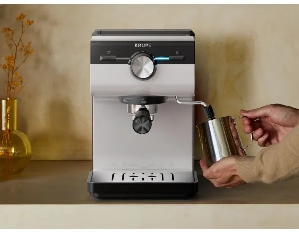 Krups - Pákový kávovar na dva hrnčeky AUTHENTIC 1450W/230V šedá