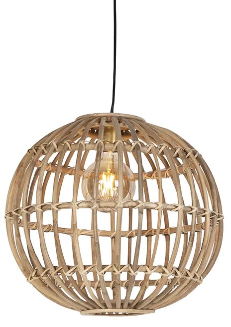 Vidiecka závesná lampa z prírodného bambusu - Cane Ball 50