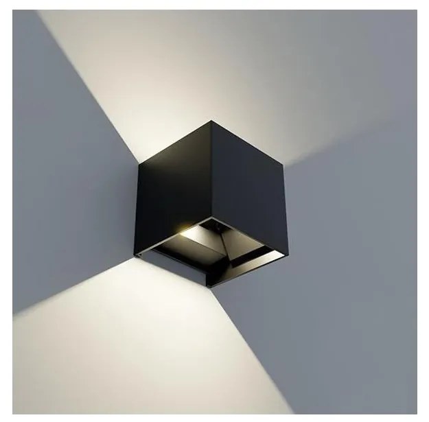 APLED - LED Vonkajšie nástenné svietidlo CUBE 2xLED/3W/230V IP65