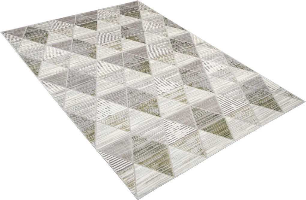 TA Koberec E460A SVETLO SIVÁ/TMAVOZELENÁ ASTHANE Rozmer: 160x220 cm