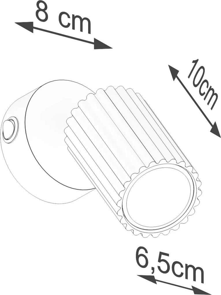 Bodové svietidlo Karbon, 1x tmavobéžové hliníkové tienidlo, (možnosť polohovania), vypínač