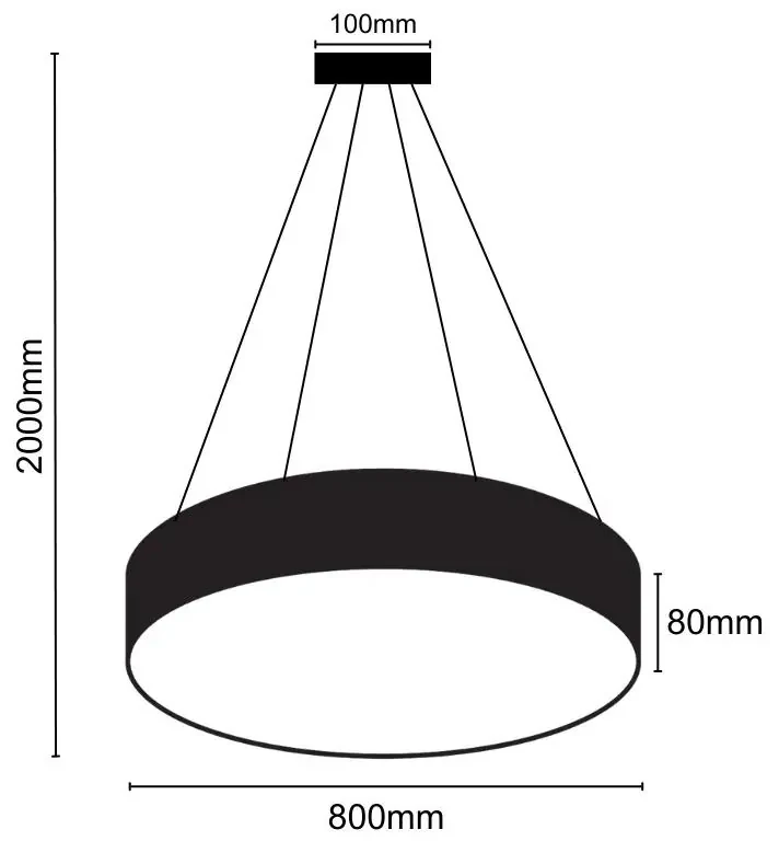 Moderné svietidlo NEDES LED závesné svietidlo 70W LCL7122-H