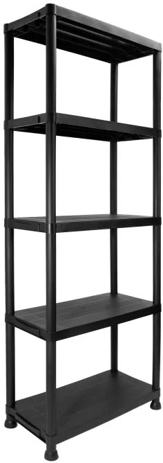 Plastový regál IRVING 171x61x31 cm čierny