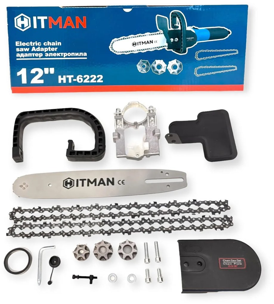 Hitman HT-6222 Univerzálny Adaptér pre Reťazovú Pílu na Uhlovú Brúsku s Olejovou Nádržou a mazaním reťaze