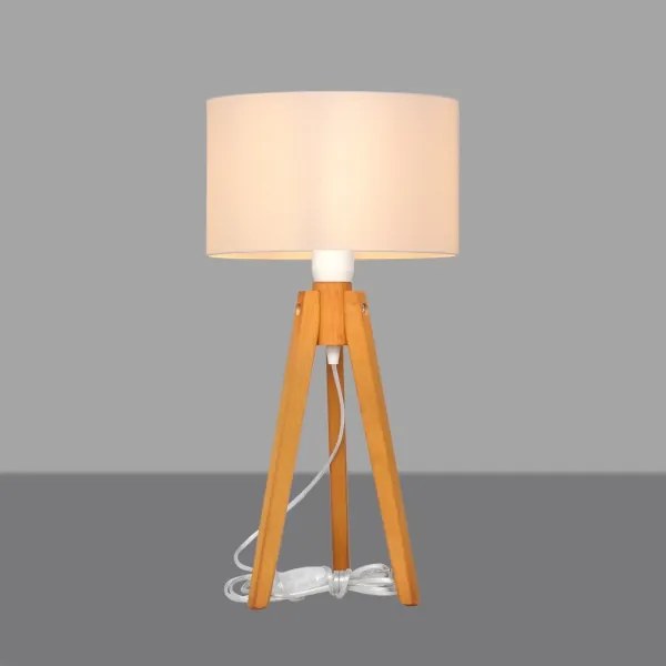 Stolná lampa ALBA 1xE27/15W/230V biela/dub
