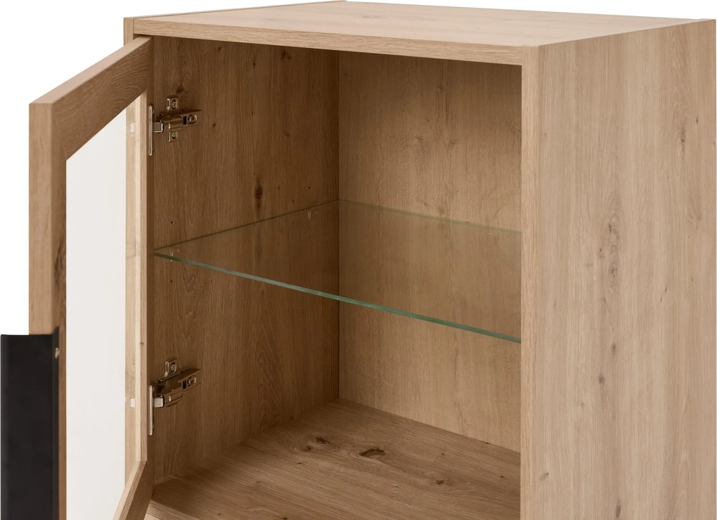 Vitrína »BAAKEN« so sklenenými dvierkami a 2 zásuvkami