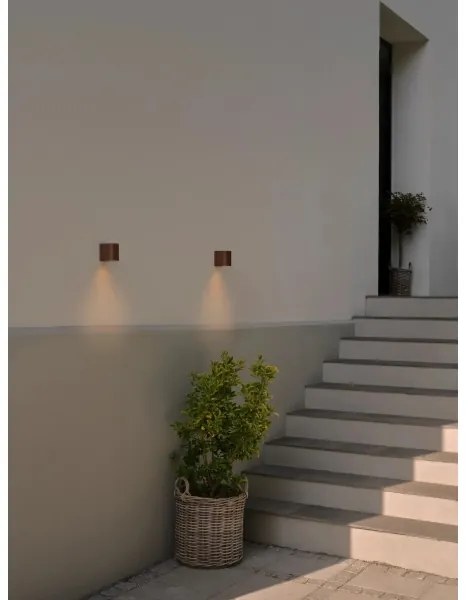 Nordlux - Vonkajšie nástenné svietidlo DION 1xGU10/25W/230V IP44 rezavá