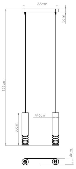 Sollux SL.1687 - Luster na lanku LAMI 2xGU10/10W/230V biela