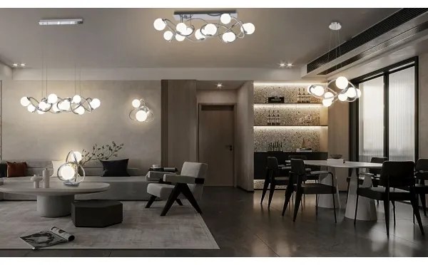 Wofi 7014-807 - LED Luster na lanku NANCY 8xG9/3,5W/230V lesklý chróm