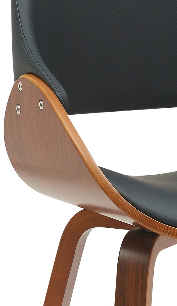 Sada 2 ks jedálenskej stoličky Vangale - orech/čierna