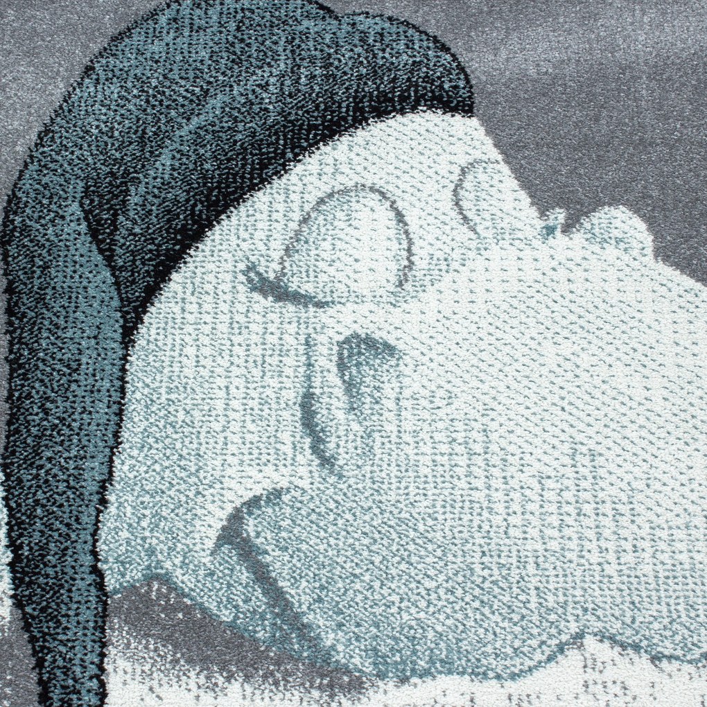 Ayyildiz, Detský kusový koberec Bambi 840 blue kruh, 160x160 (priemer) kruh, modrá, detská izba