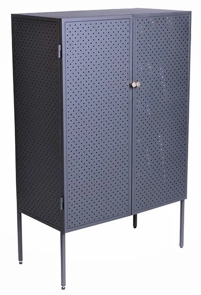 Čierna kovová komoda Canett Brooks, výška 110 cm