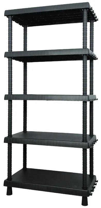 Plastový regál, nastaviteľné police, 1645 x 820 x 400 mm