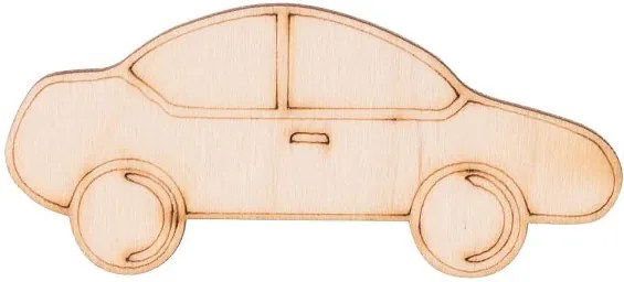 ČistéDrevo Dřevěné auto 3,5 x 8 cm