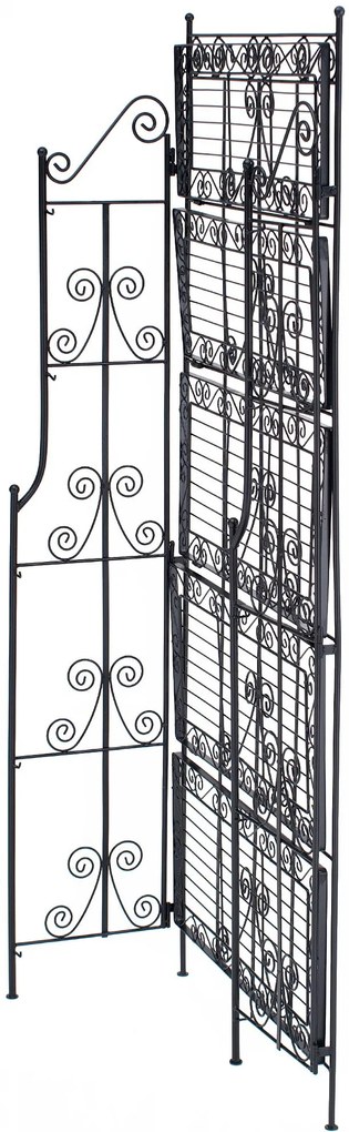 Kovová polica regál Caria - Čierna