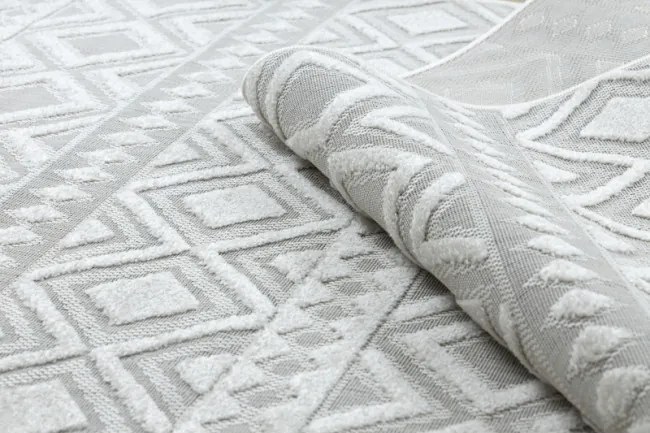 Koberec SOLE D3851 Boho, romby - ploské tkanie béžový
