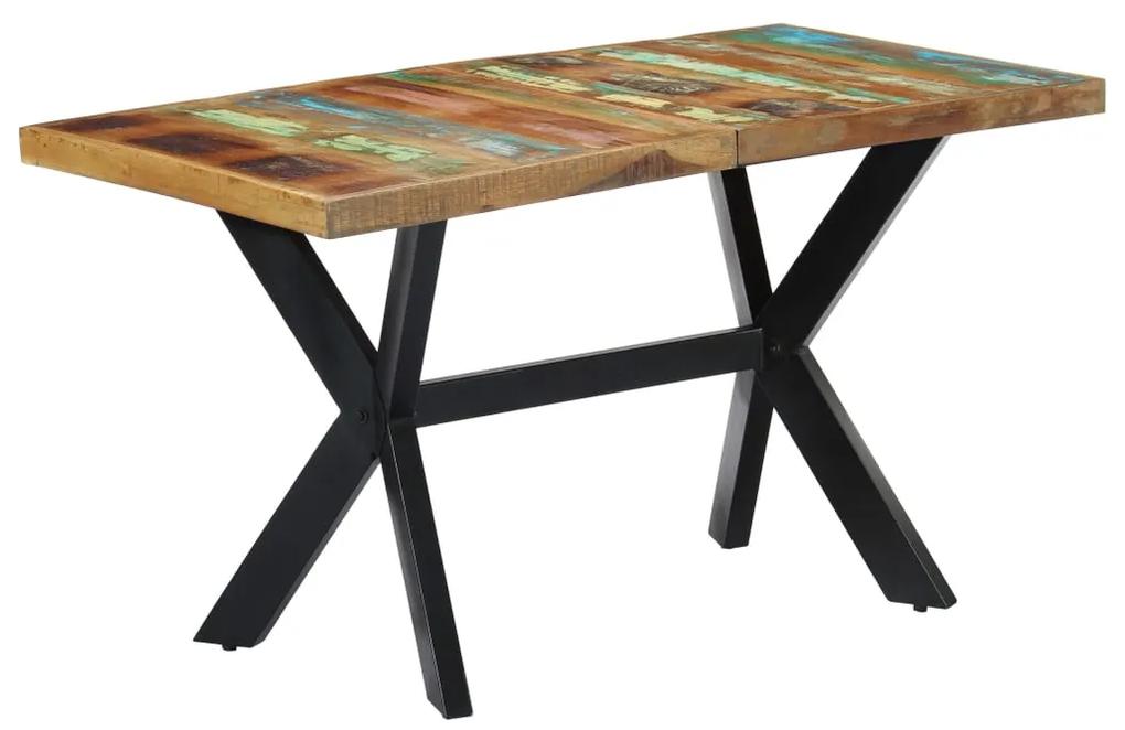 Jedálenský stôl 140x70x75 cm, recyklovaný masív