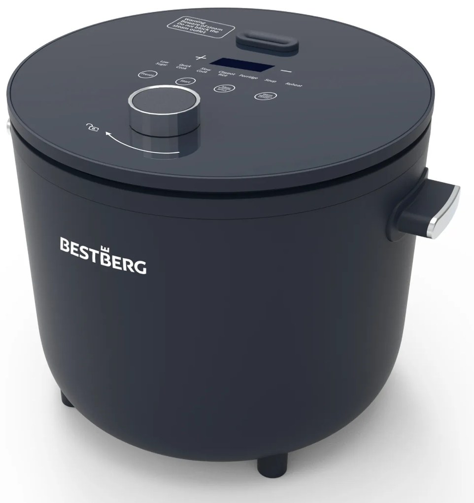 BestBerg BBRC-100 ryžovar s nízkym obsahom sacharidov / 2 l / 400 W / čierny