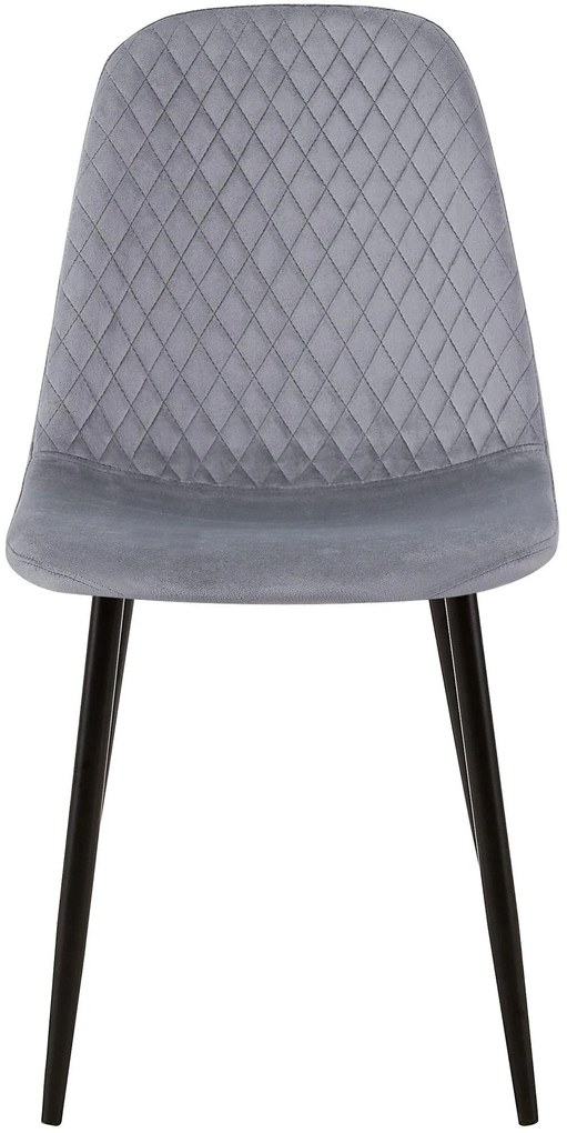 Stolička Giverny zamat - sivá