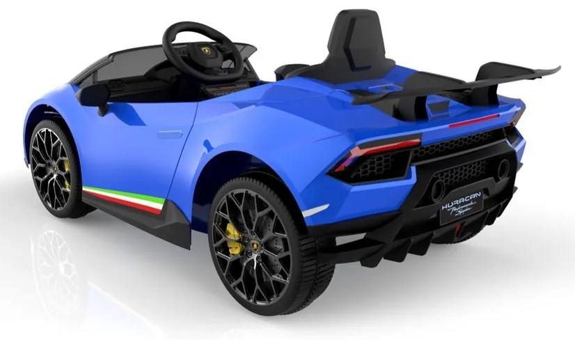 LEAN CARS ELEKTRICKÉ AUTÍČKO - LAMBORGHINI HURACAN - NELAKOVANÉ MODRÉ - 4x45W MOTOR - 12V4,5 AH BATÉRIA - 2023