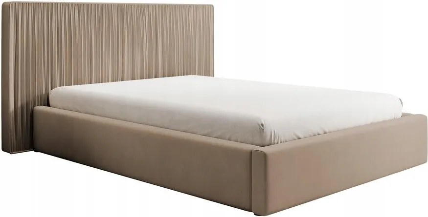 Manželská posteľ 160cm Thala 160 (rošt úl. priestor) (taupe/čierna)